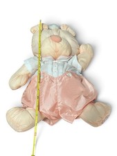 Fisher Price Vintage 1986 PUFFALUMP Orange Peach Bear Cub 8003 W/ Outfit 15