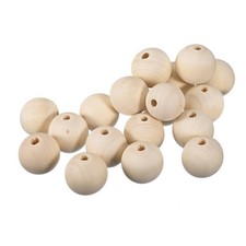 20Pcs Natural Wood Beads 50x10mm/1.97"x0.39" for Home Decor DIY Craft Bracelet