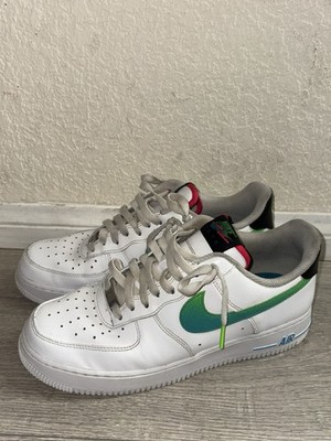 Nike Air Force 1 Low Men s Size 8 DJ5148-100 Green White Black Red