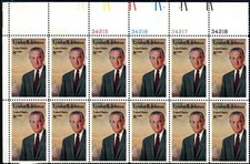 SC# 1503 - 1973 - 8¢ - Lyndon B. Johnson -  Mint NH - Plate Block of 12