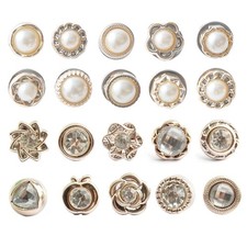 20PCS Women Shirt Brooch Buttons Cover up Button Pin Safety Brooch Buttons No
