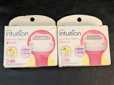 2 Stück Schick Intuition Lemon Berry Breeze 3 Nachfüllklingen Patronen Damen NEU