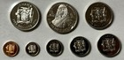 1974 JAMAICA - OFFICIAL PROOF SET (8) w/ 2 SILVER - 1.88 Oz ASW - OGP w/ COA! — photo 2