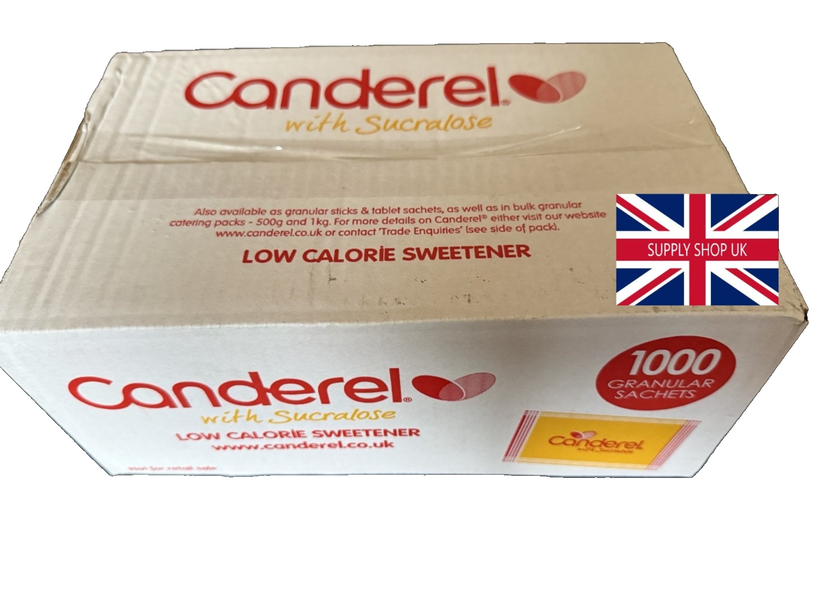 Canderel Sweetener Yellow Sachets With Sucralose - Box of 1,000 - BBE May 2027
