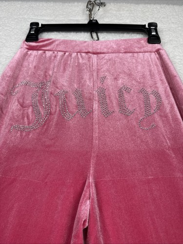Juicy Couture Velour Tracksuit Barbie Pink Cropped Hoodie Pants 2 pc set Sm Y2K - Picture 4 of 24