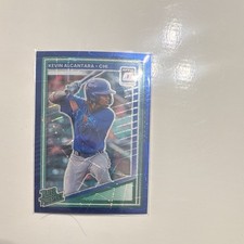 2022 Panini Donruss Rated Prospect Blue Prizm Kevin Alcantara #122 Chicago MLB