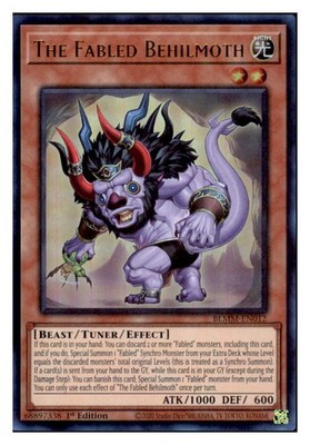 Yugioh The Fabled Behilmoth #BLMM-EN012 Ultra Rare NM