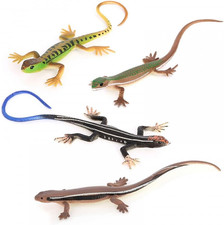 4 PCS Cat ToysPVC Simulated Lizards Toys for Kittens Adult Cats Over 6 Months...