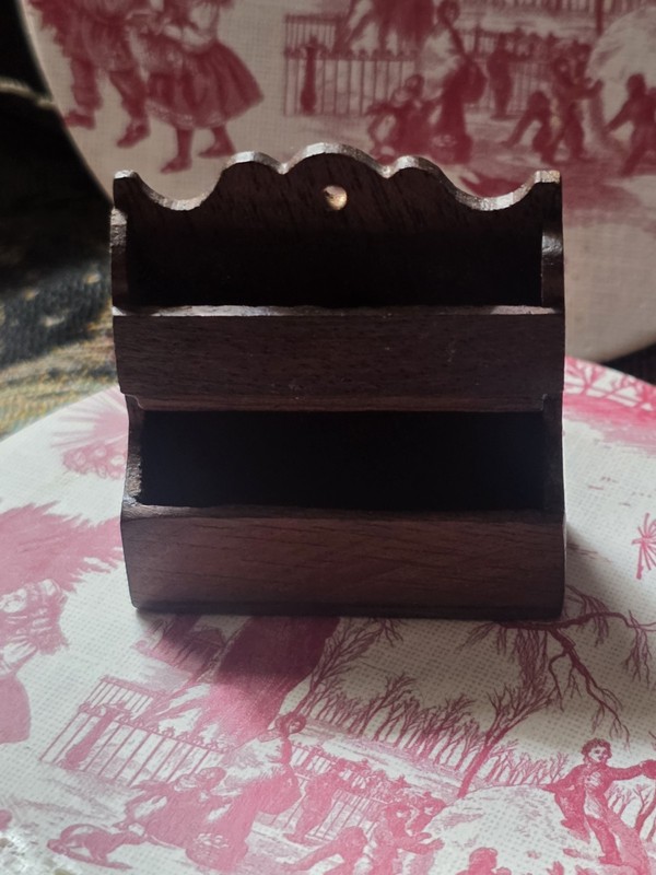 Dollhouse Miniature Wood Hanging Wall Candle Box Letter Holder Rack 