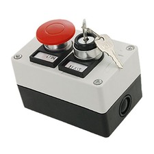 660V 10A Key Locking Rotary Switch Electric Circuit 2 in 1 Momentary Push Button