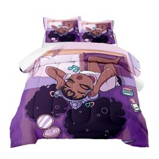 African American Black Girl Comforter Set Twin Size, Black Girls Magic Duvet ...
