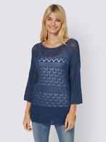 Pullover Blau 34 Damen Linea Tesini Ajour-Pullover Jeansblau UVP:49,99€ 2.5183