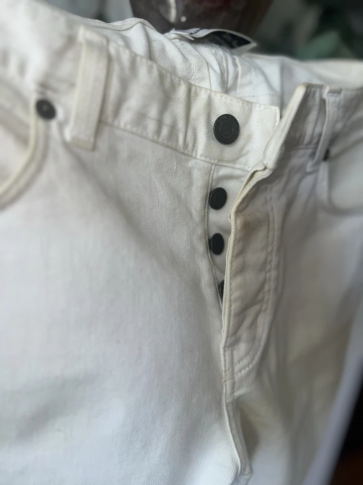 SAINT LAURENT Paris D01 M/SL-LW White SLIM FIT LOW WAIST Jeans 33 - Image 3 of 4