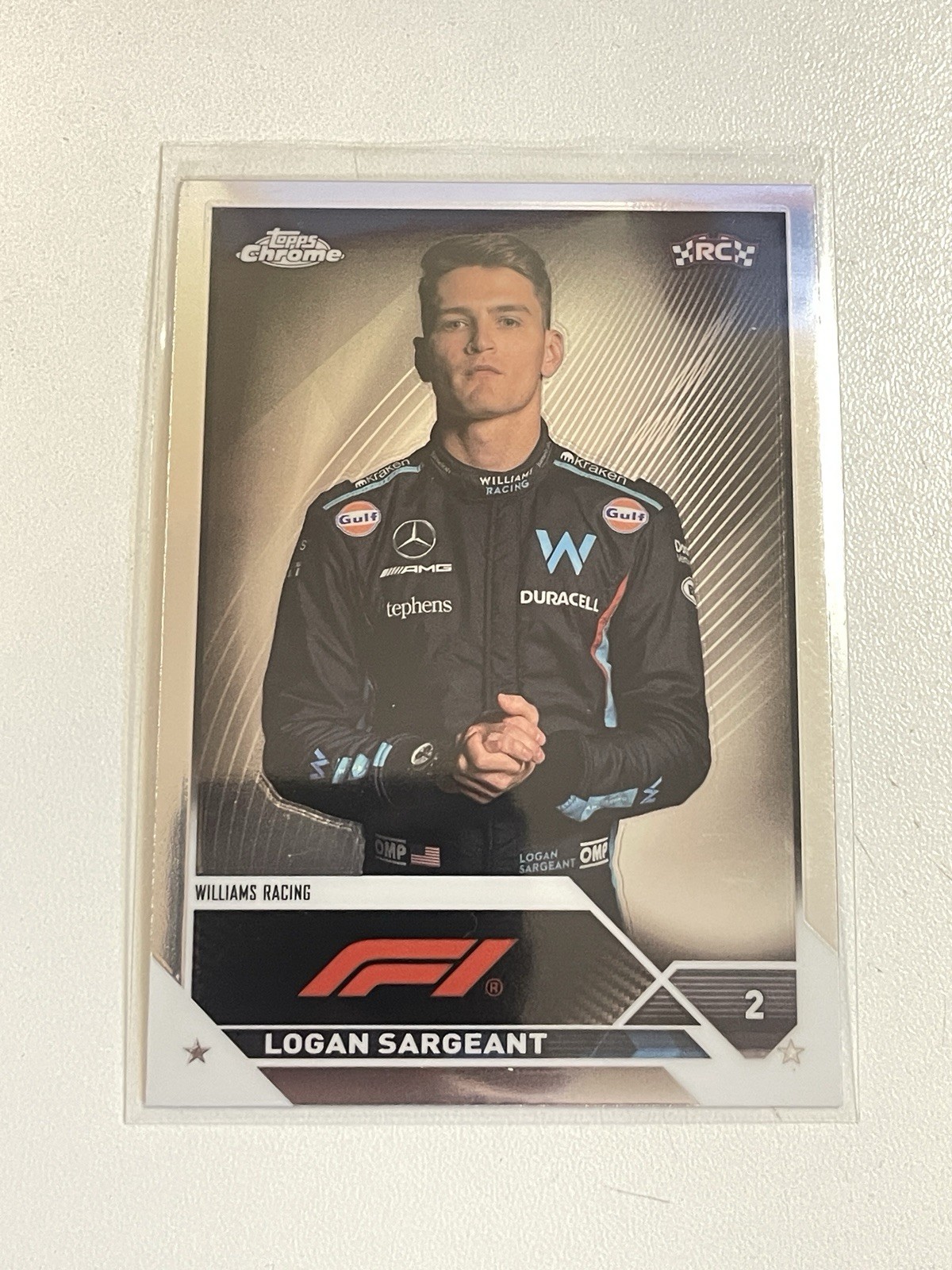 2023 Topps Chrome Formula 1 Logan Sargeant #64 Rookie RC Williams Racing