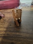 Vintage Hand Carved Elephant Figurine Wood 3 Inches — photo 2