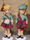 Vintage Madame Alexander Composition 9" Dolls Scotch Boy & Girl Outfit Tagged — photo 1