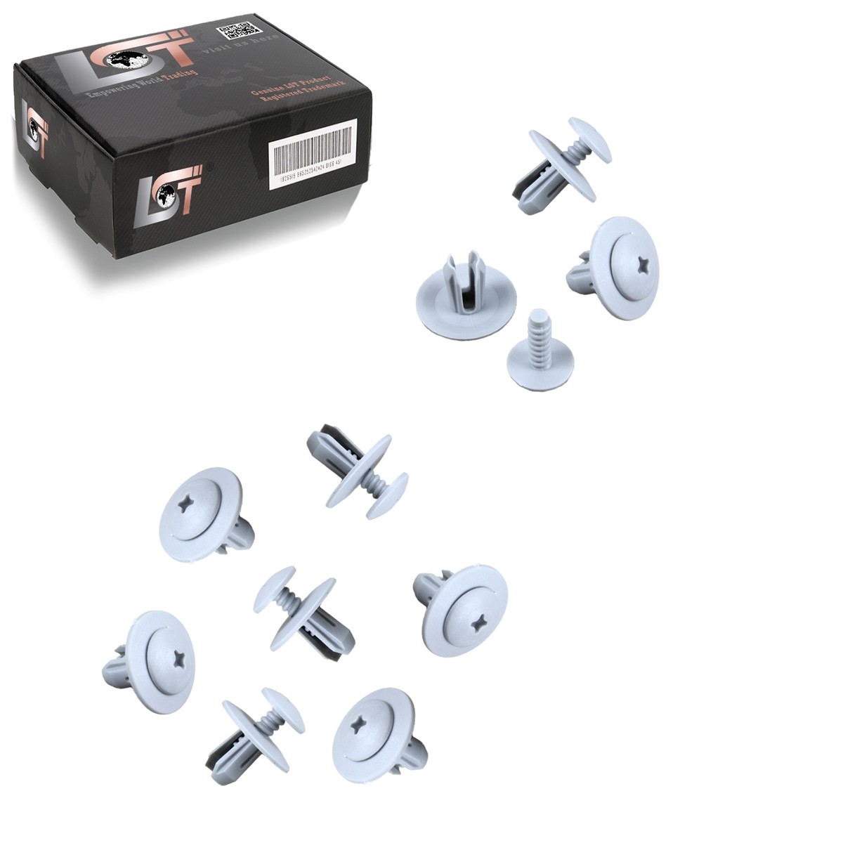 10x for BMW 1er 5er 6er 7er Bonnet Damping Mat Screw Rivets Clips Grey