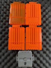 Lot of 4 Nerf Clip Magazines With Magazine Connector