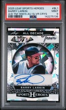 2025 LEAF METAL SPORTS HEROES ALL DECADE TEAM BARRY LARKIN AUTO #/25 PSA 9 HOF