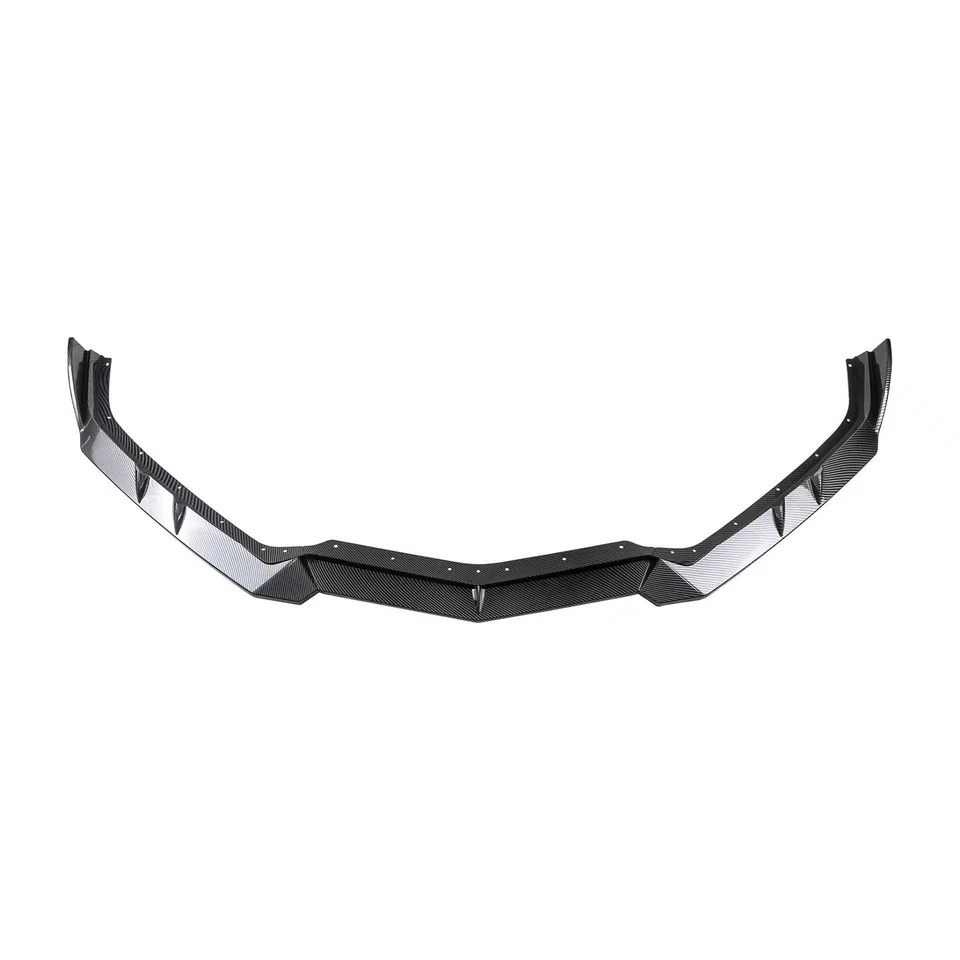 Parachoques delantero divisor de labios estilo fibra de carbono para Chevrolet Corvette C8 2020-2025 Foto 2 de 4