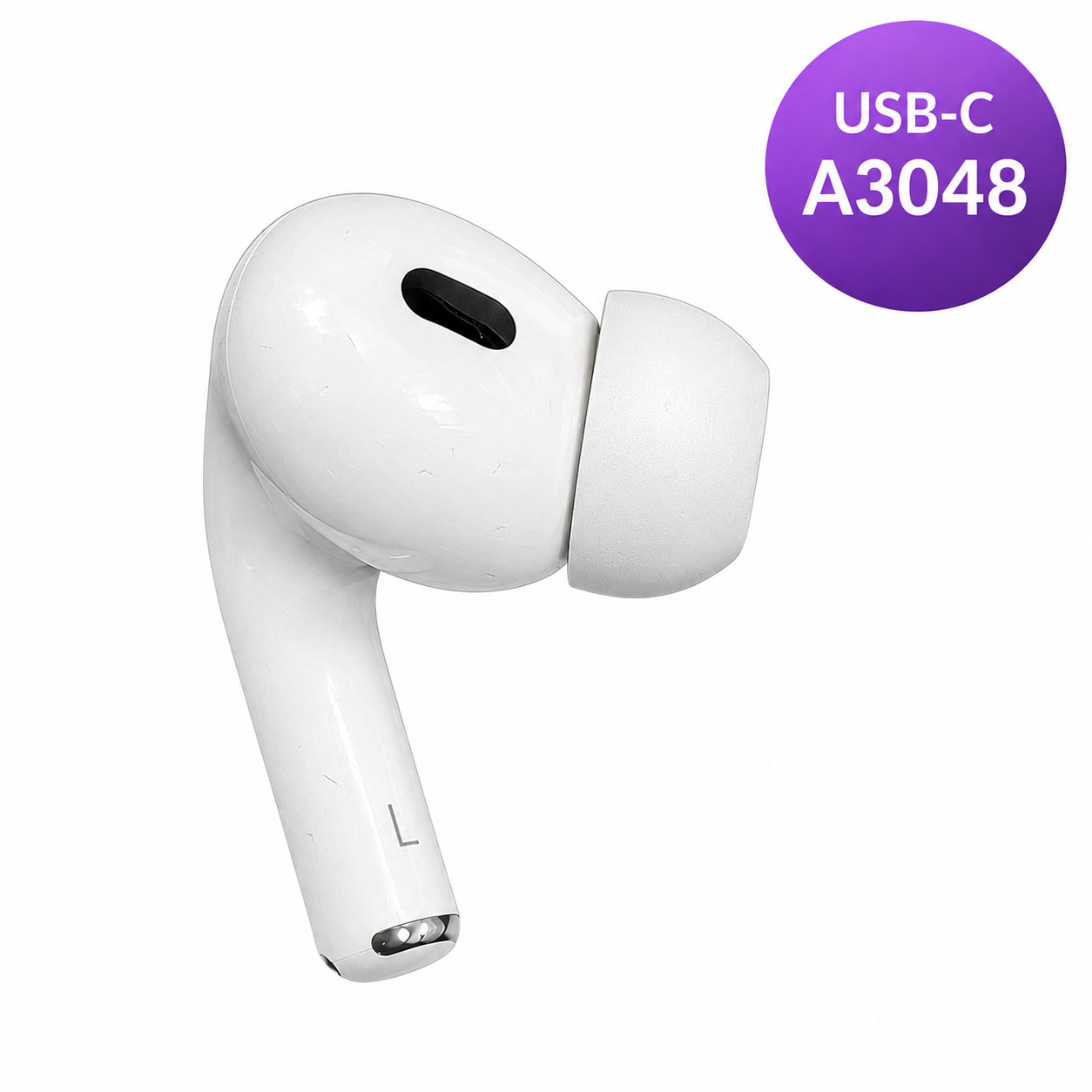 AirPods Pro 2nd Gen USB-C LEFT Ear Replacement A3048 OEM (C) Fair Grade