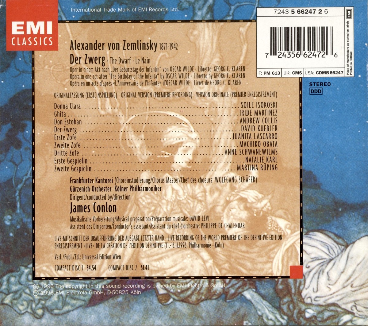 Alexander von Zemlinksy: Der Zwerg (CD, Feb-1997, 2 Discs, EMI