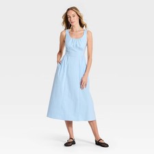Women's Corset Smock Midi Dress - A