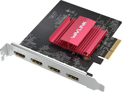 WAVLINK 4K PCIE 4 HDMI Monitors Card - WL-UG7500H
