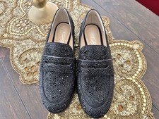 Betsey Johnson Women  s Shoes Black SB-ARON Loafers Size 6.5