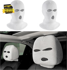 2PCS Car Headrest Cover, Personalized Funny Auto Seat Headrest Full Face Mask, S