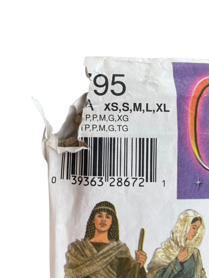 Simplicity 4795 Nativity Costumes For Teens and Adults XS-XL Sewing Pattern NEW - Image 2 of 4