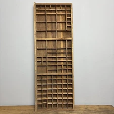 Vintage Wooden Printers Tray - Rustic Wooden Salvage - Wall Decor - #16