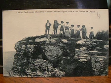 Old postcard 73 surroundings of chambery mont grele or signal chain of hawk hikers