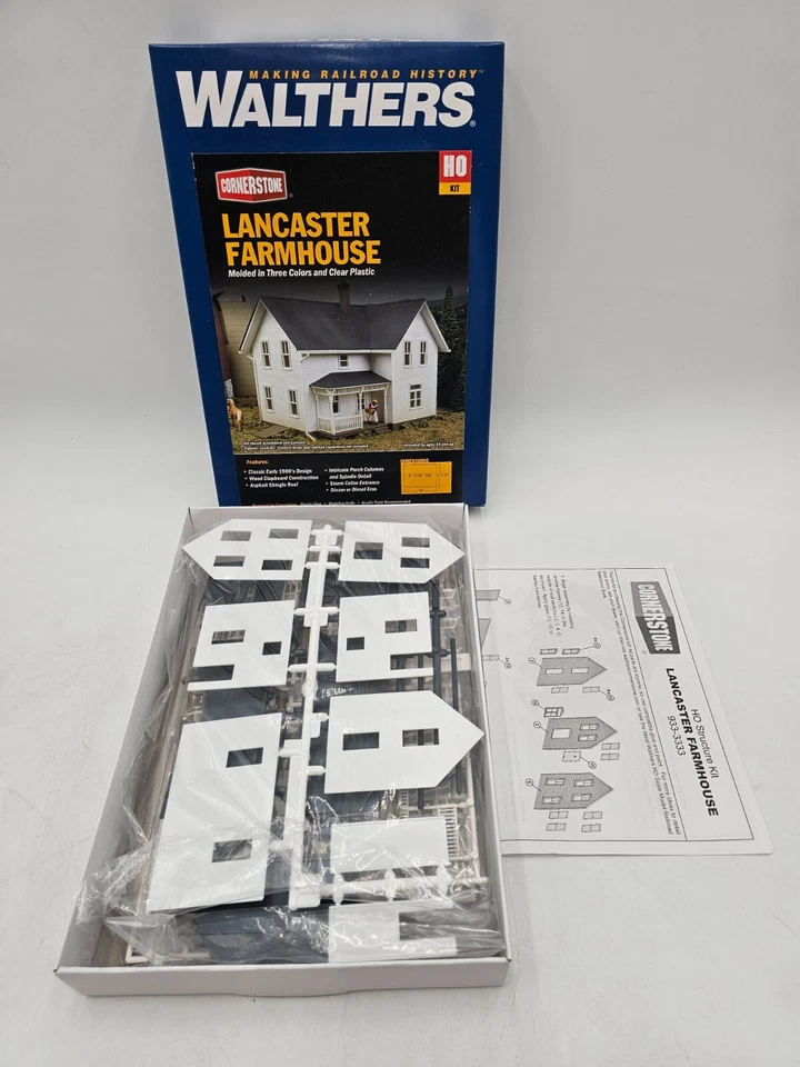 Walthers 933-3333 Lancaster Farmhouse Kit HO Scale Train New - Image 2 of 3