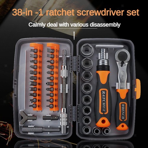 Ratcheting Screwdriver Set Ergonomic Handle Screwdriver Repair Tools Kit - Picture 7 of 7