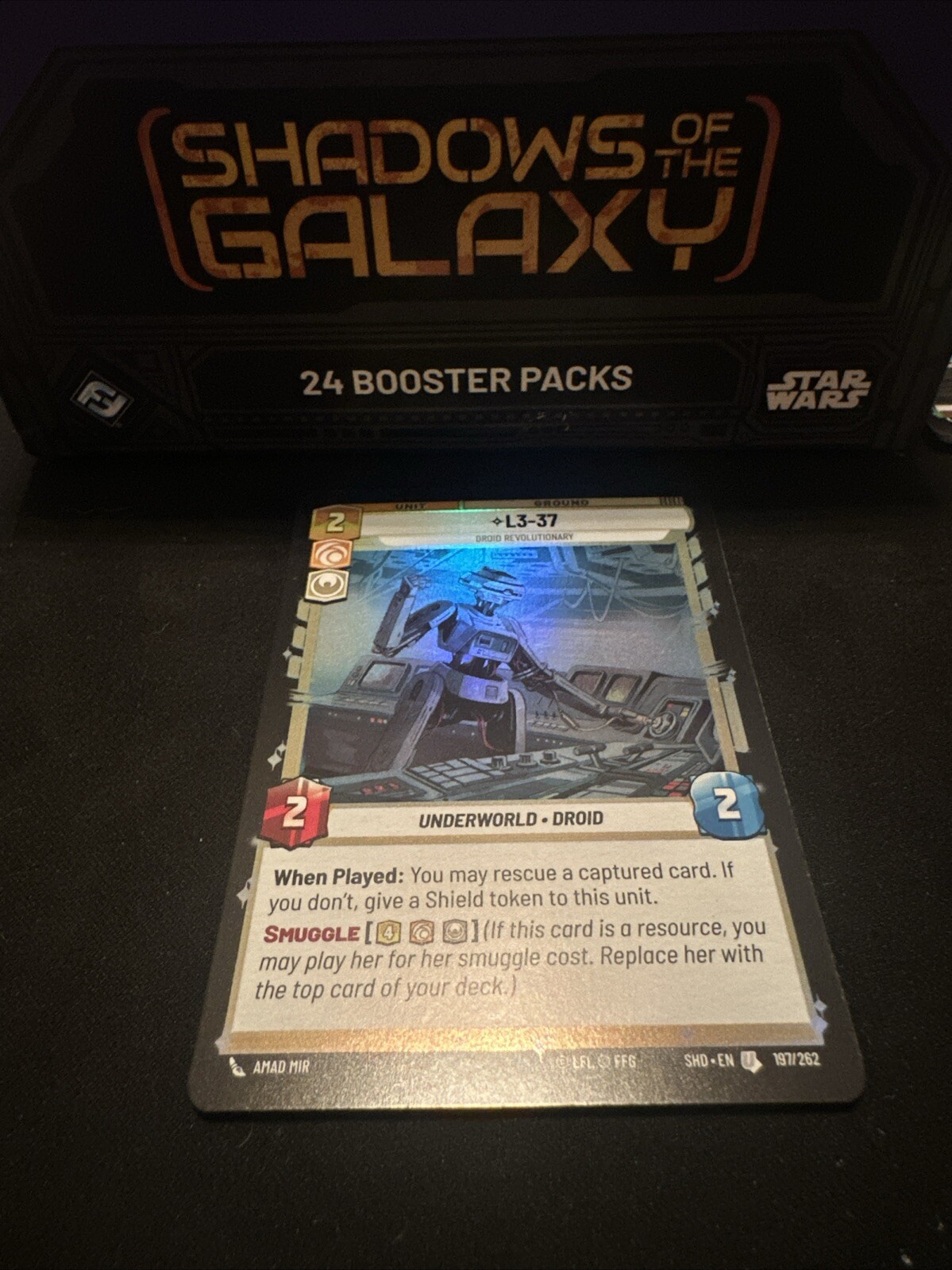 L3-37 197/262 FOIL Shadows of the Galaxy NM Star Wars Unlimited UC