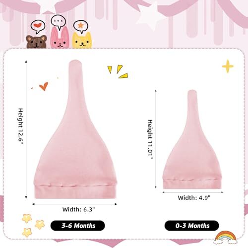 8 Pack Newborn Baby Hats Set Unisex Baby Beanie for Boy Girl 0-3 Months 8pcs-1 - Foto 6 di 7