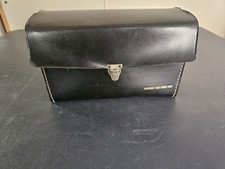 Vintage 8 Track Carrying Case Holder Holds 8-9 Tapes Black Faux Leather No Strap