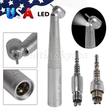 Dental 45° Angle Fiber Optic LED High Speed Handpiece Quick Coupler 6Hole 4Holes