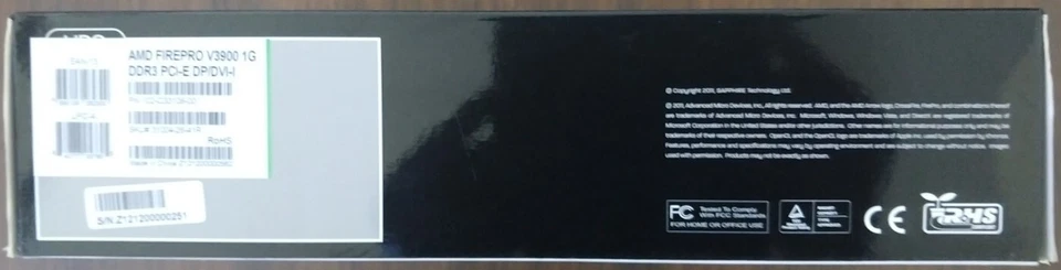 Sapphire AMD FirePro V3900 1GB DDR3 DP/DVI-I PCI-Express Graphics Card - Image 3 of 4