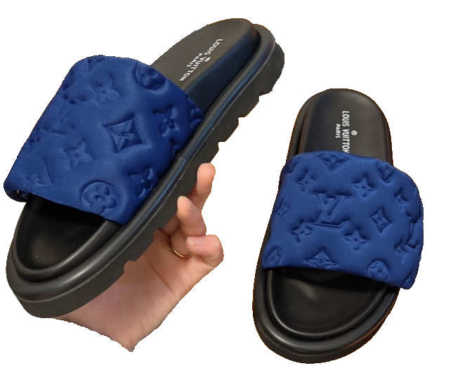 LOUIS VUITTON Slip Resistant Slide Slippers Women's 38