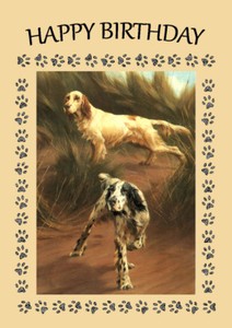 GORDON SETTER AND POINTER CHARMING DOG GREETINGS NOTE CARD TWO BEAUTIFUL DOGS