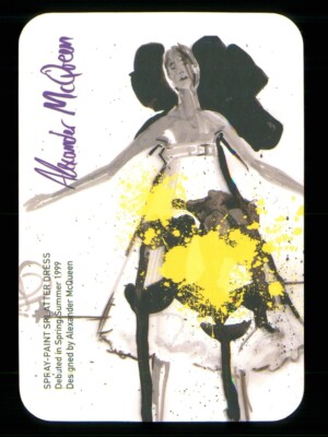 x Fashion card Alexander McQueen Spray Paint Splatter Dress 1999 ≠ FC2  UK