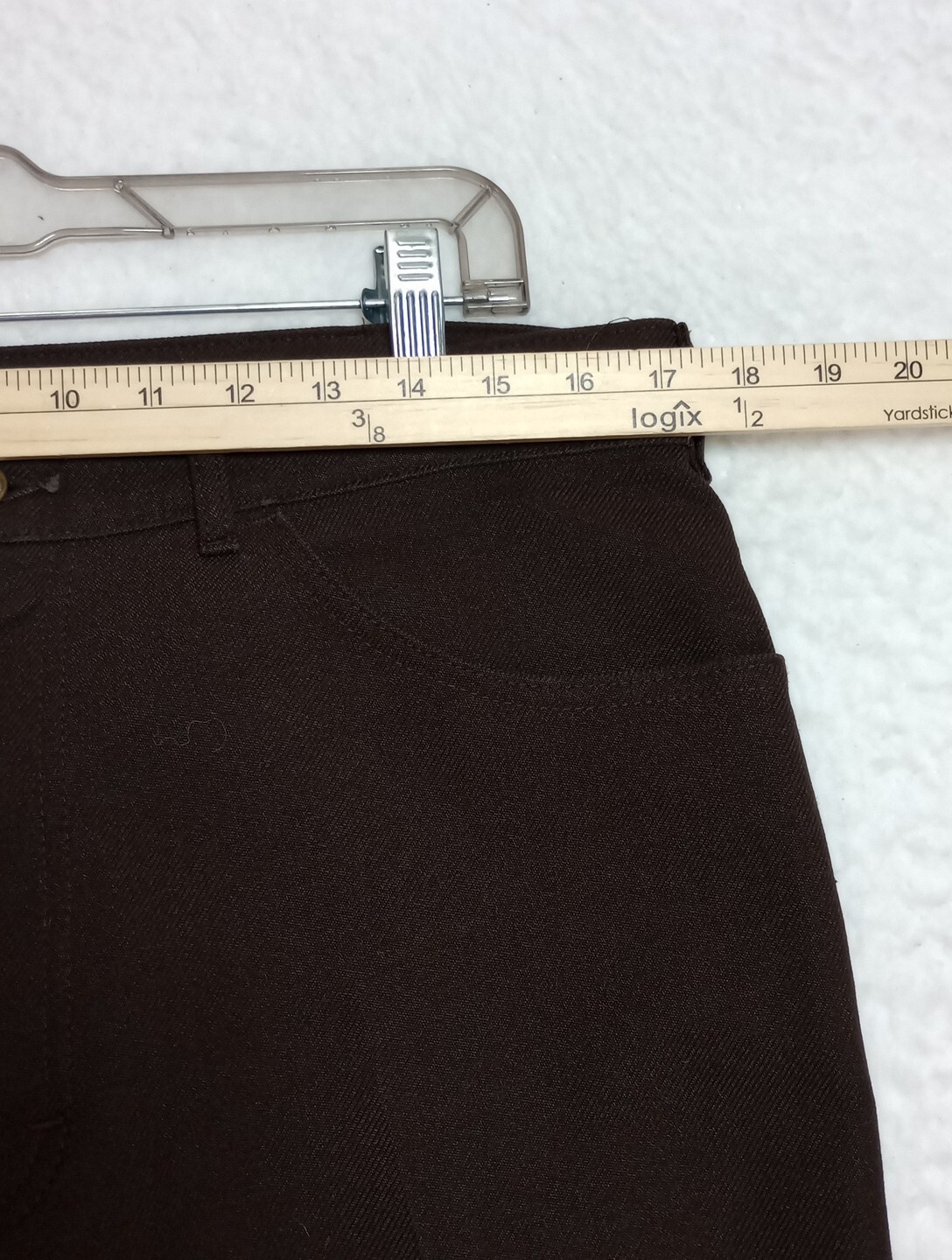 Vintage Lee Pants Mens 36×30 Brown Pleated Slacks Polyester Wrancher Rn