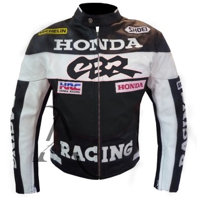 CBR Honda Motorbike/Motorcycle Leather Biker Jacket Pure Cowhide Leathers Coat