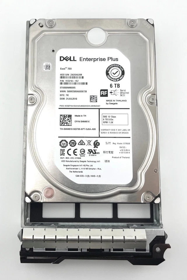 Dell MM81X Compellent 6TB 12G 7.2K LFF (3.5-Inch) Hard Drive - 3 Year Warranty - Image 3 of 3