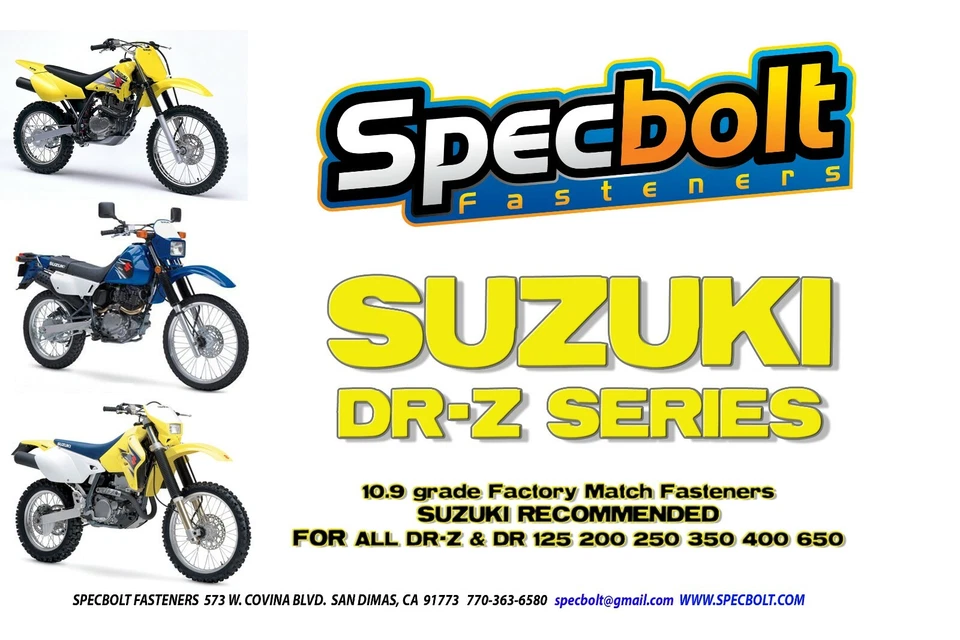 铃木 DRZ 螺栓套件 DR 125 200 250 400 650 DR-Z Supermotard。 SPECBOLT — 第 2/2 张图片