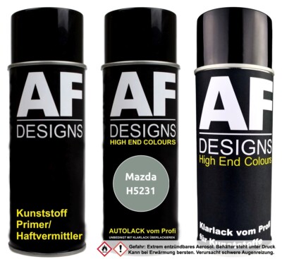 Kunststoff Spraydosen Set für Mazda H5231 Plum Green Metallic Stoßstange