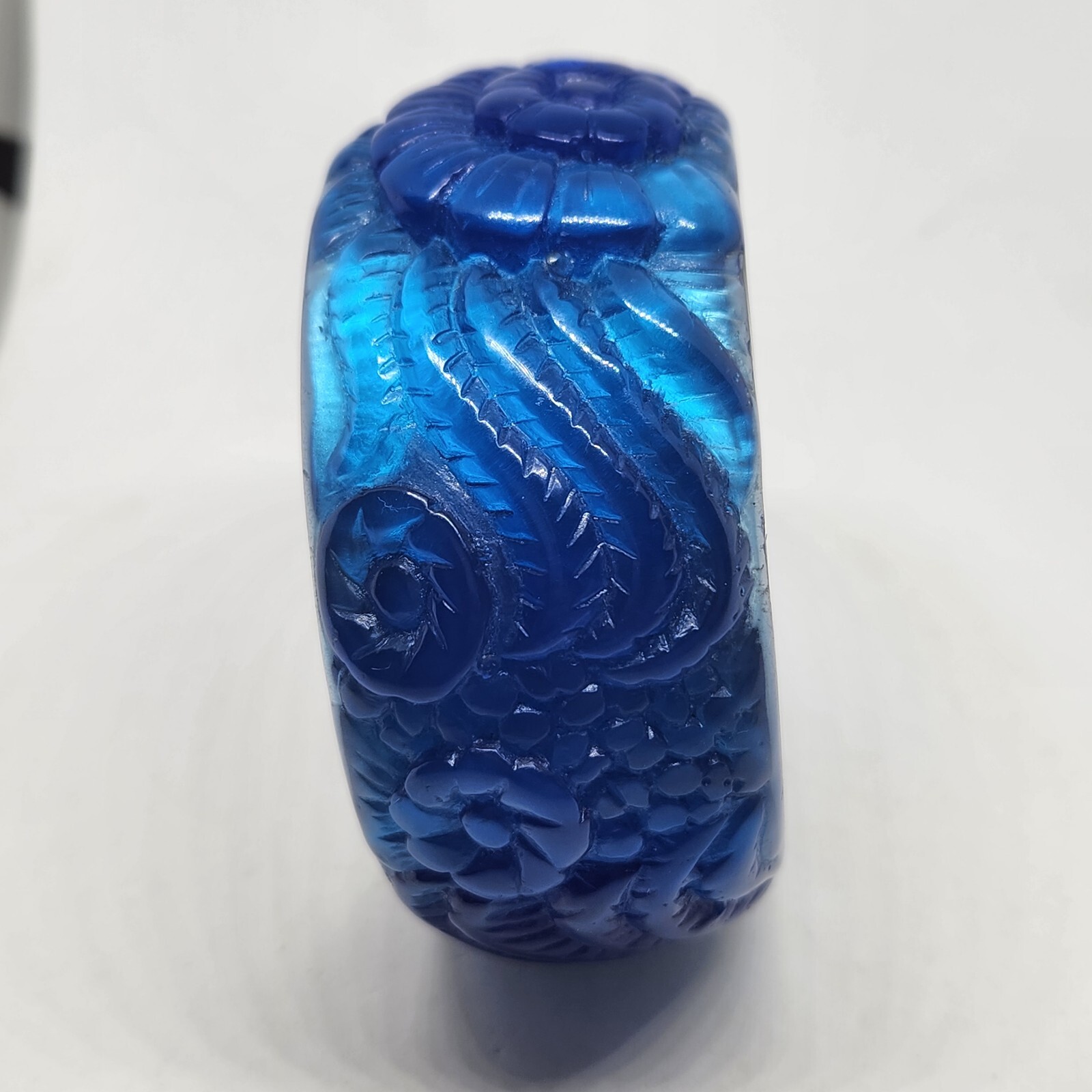 Flower Design Plastic bangle Blue - image 9