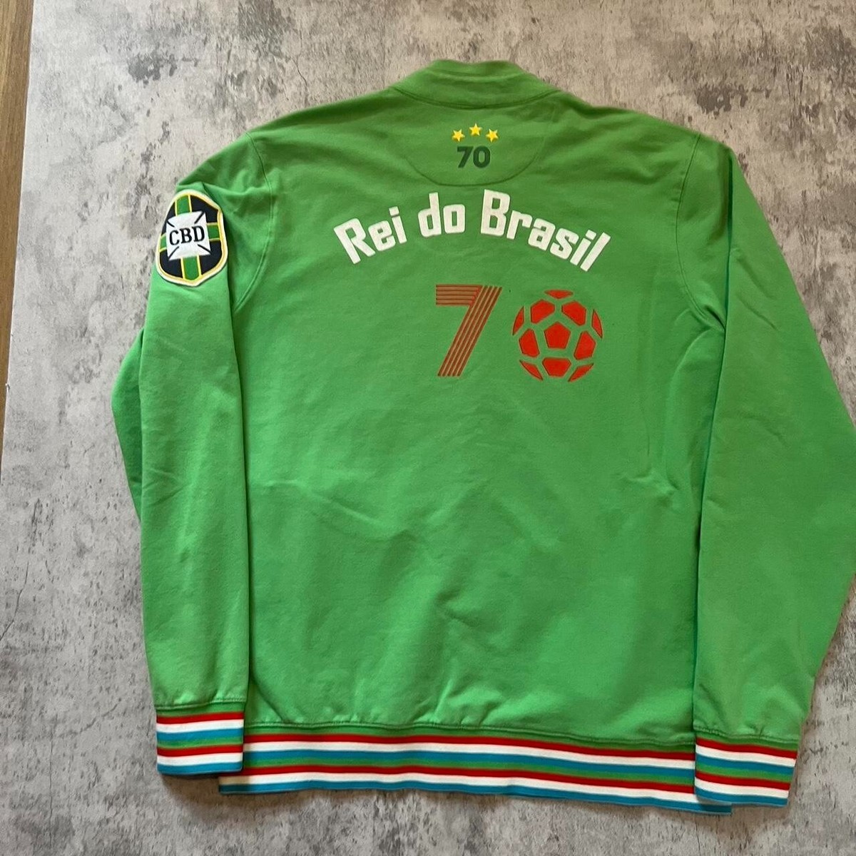 Nike Brazil 2002 World Cup green and white track Jacket Vintage